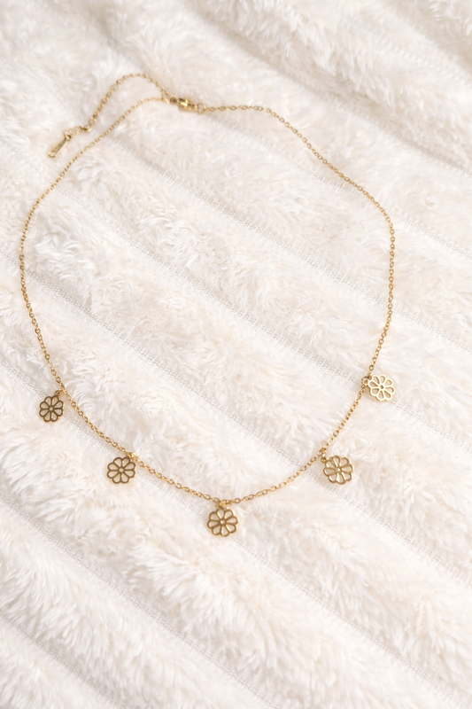 Collier Fleurs Dorées